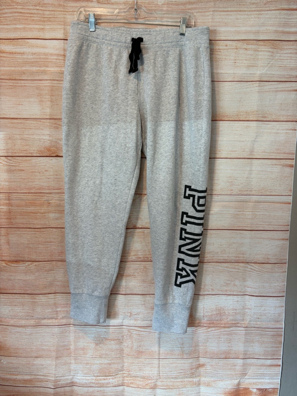 Victoria's Secret Gray Sweatpants with Black Logo Tag